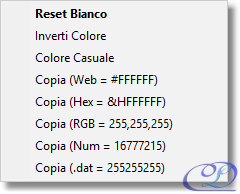 Menu copia Menu Tasto destro